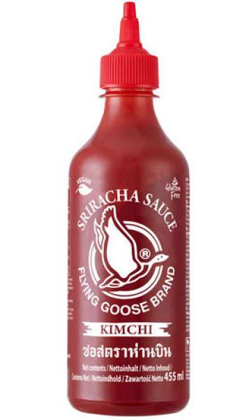 Sriracha Chilisauce mit Kimchi Flying Goose